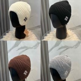 Miu Miu - Knit Hat with Front or Side Logo
