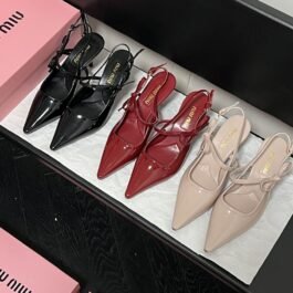 Miu Miu - Pointed Toe Slingback heeled shoes in 3 Colors