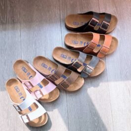 Birkenstock - Arizona Leather Effect Slippers in 6 Colors