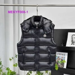 Moncler - Black Sleeveless Down Jacket with Hoodie