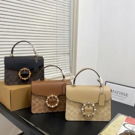 Coach - Courtney Top Handle Bag In Signature Canvas in 3 Colors