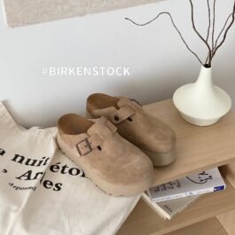 Birkenstock - Boston Chunky Suede Leather Slippers in 3 Colors