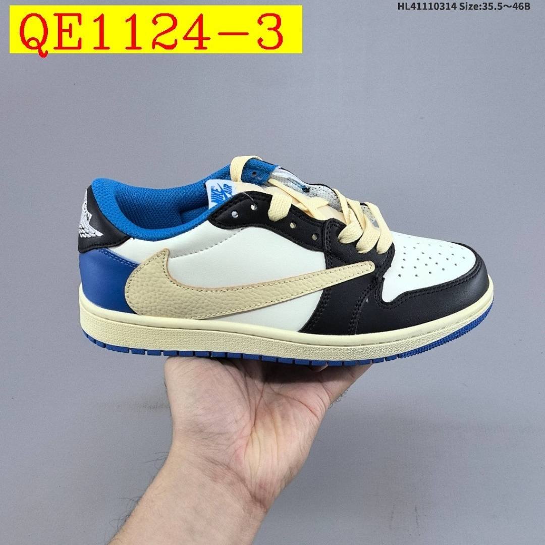 Nike - Travis Scott x Fragment Design x Air Jordan 1 Low Sneakers in 4 Colors - Image 3