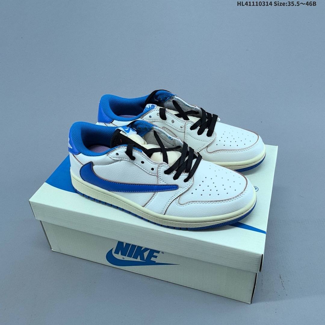 Nike - Travis Scott x Fragment Design x Air Jordan 1 Low Sneakers in 4 Colors - Image 9