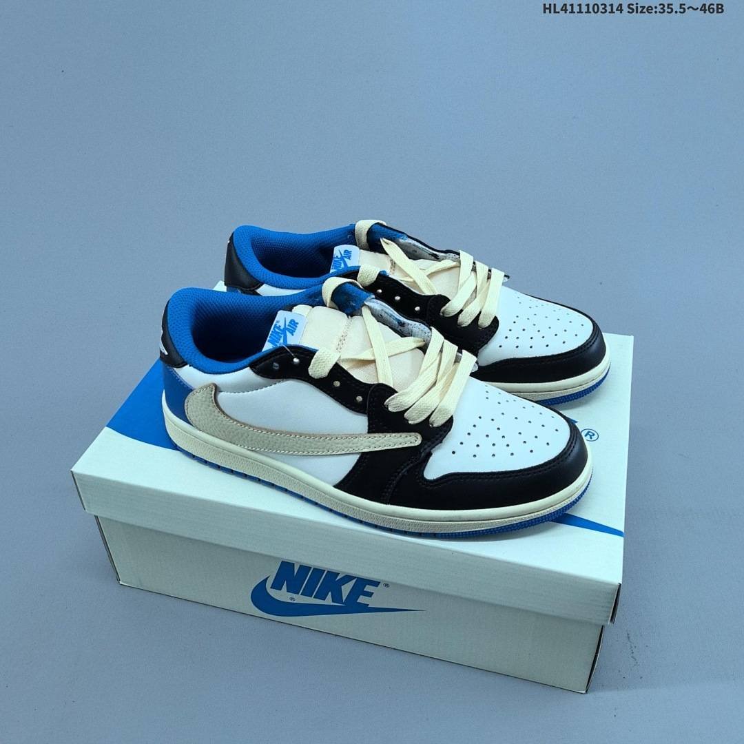 Nike - Travis Scott x Fragment Design x Air Jordan 1 Low Sneakers in 4 Colors - Image 10