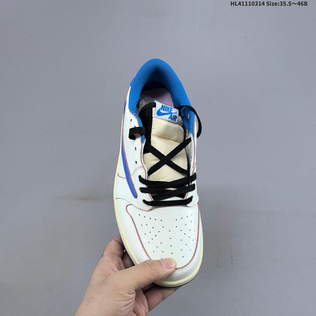 Nike - Travis Scott x Fragment Design x Air Jordan 1 Low Sneakers in 4 Colors - Image 16