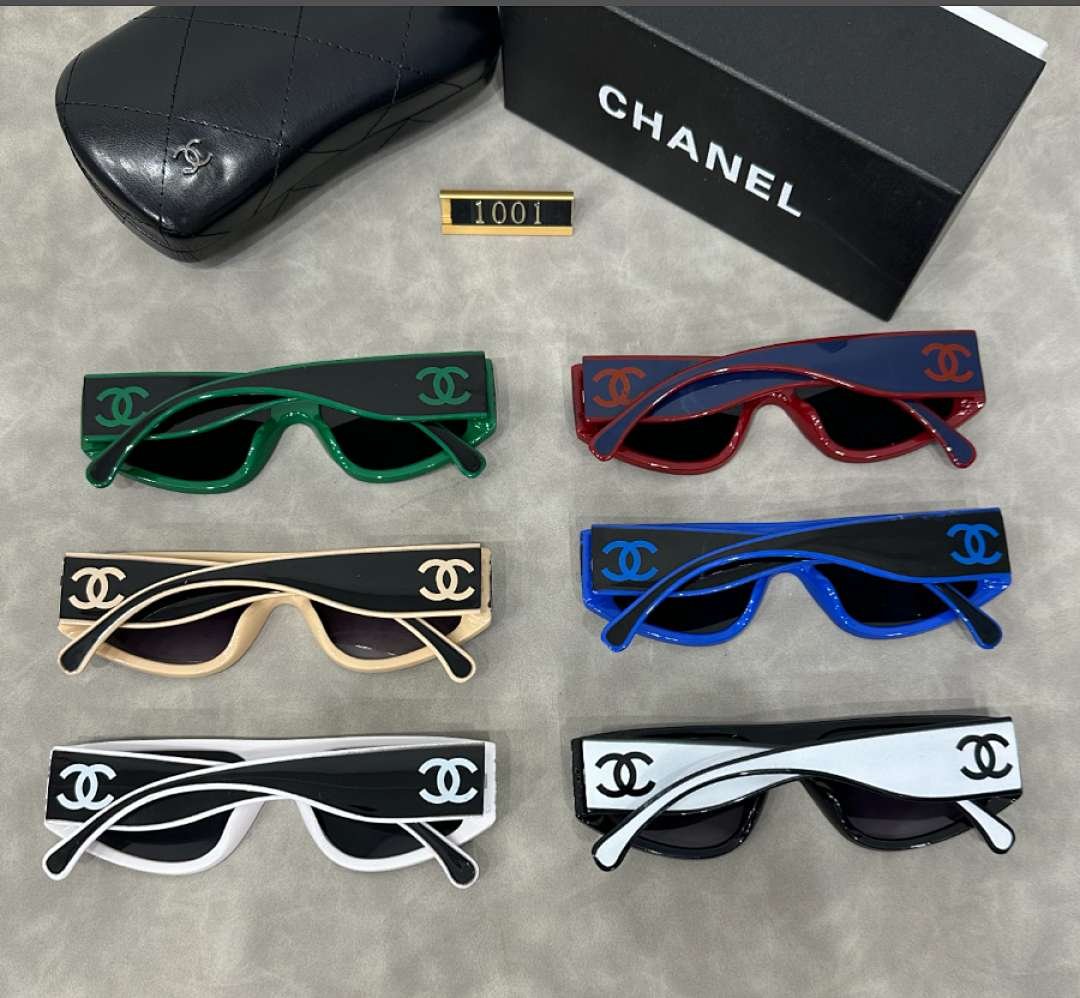 Chanel - Women's Bi-Color Sunglasses with box in 6 Colors - Image 8