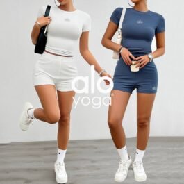 Alo Yoga - Shorts and Top Set in 4 Colors