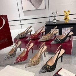 Gucci - Slingback Shoes in 4 Colors and 2 Heel Height 4cm 8cm
