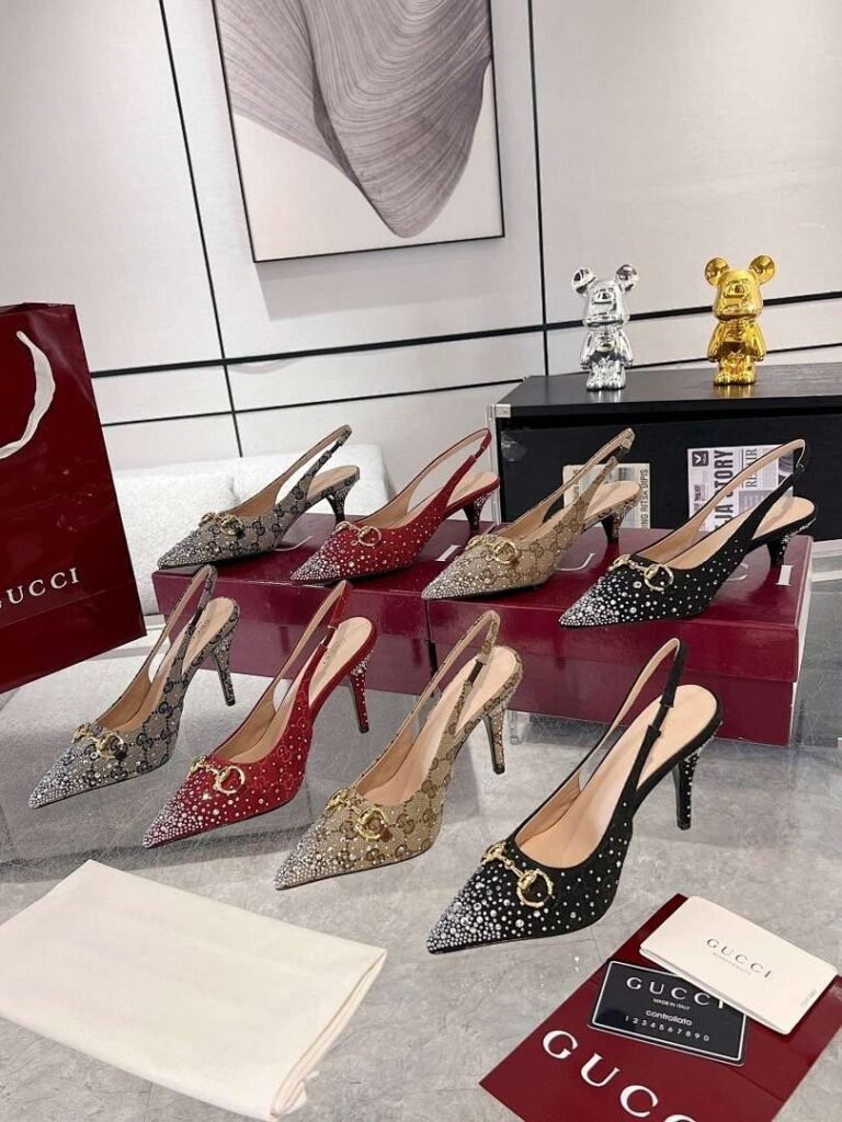 Gucci - Slingback Shoes in 4 Colors and 2 Heel Height 4cm 8cm