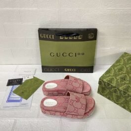 Gucci - Platform 4cm Slippers in 4 Colors