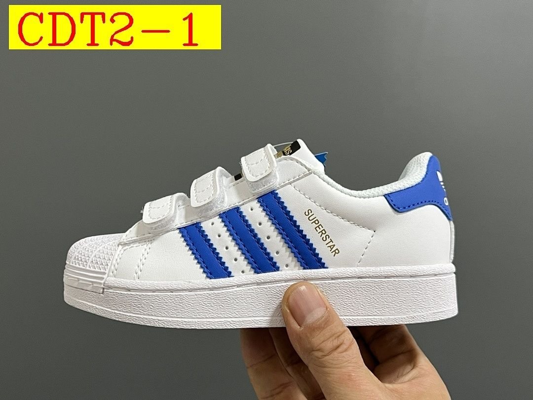 Adidas - Superstar Sneakers with Velcro for Kids size 22-37 in 20 Colors