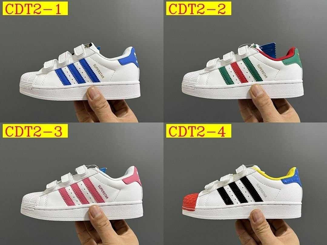 Adidas - Superstar Sneakers with Velcro for Kids size 22-37 in 20 Colors - Image 28