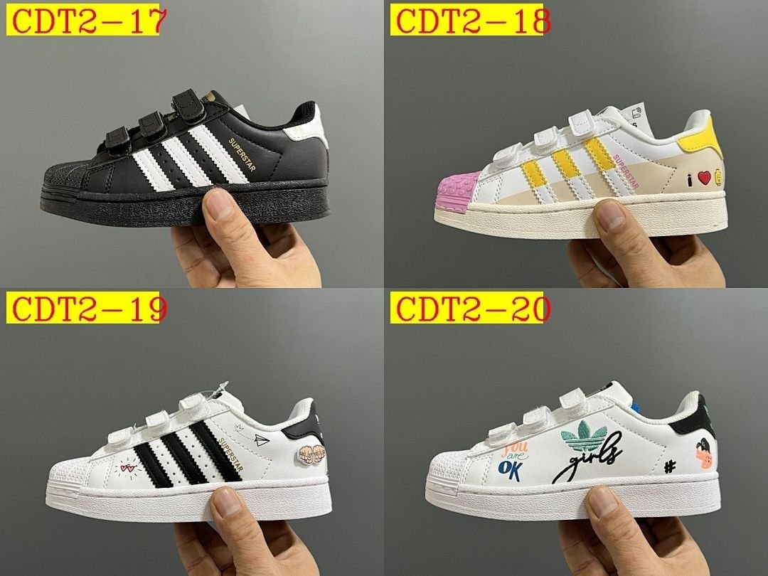Adidas - Superstar Sneakers with Velcro for Kids size 22-37 in 20 Colors - Image 32