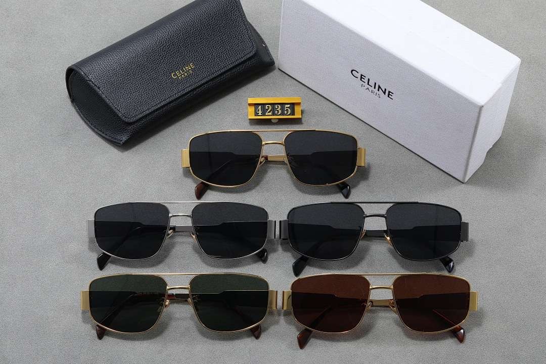 Celine - Men's Aviator Sunglasses with box in 5 Colors - Image 8