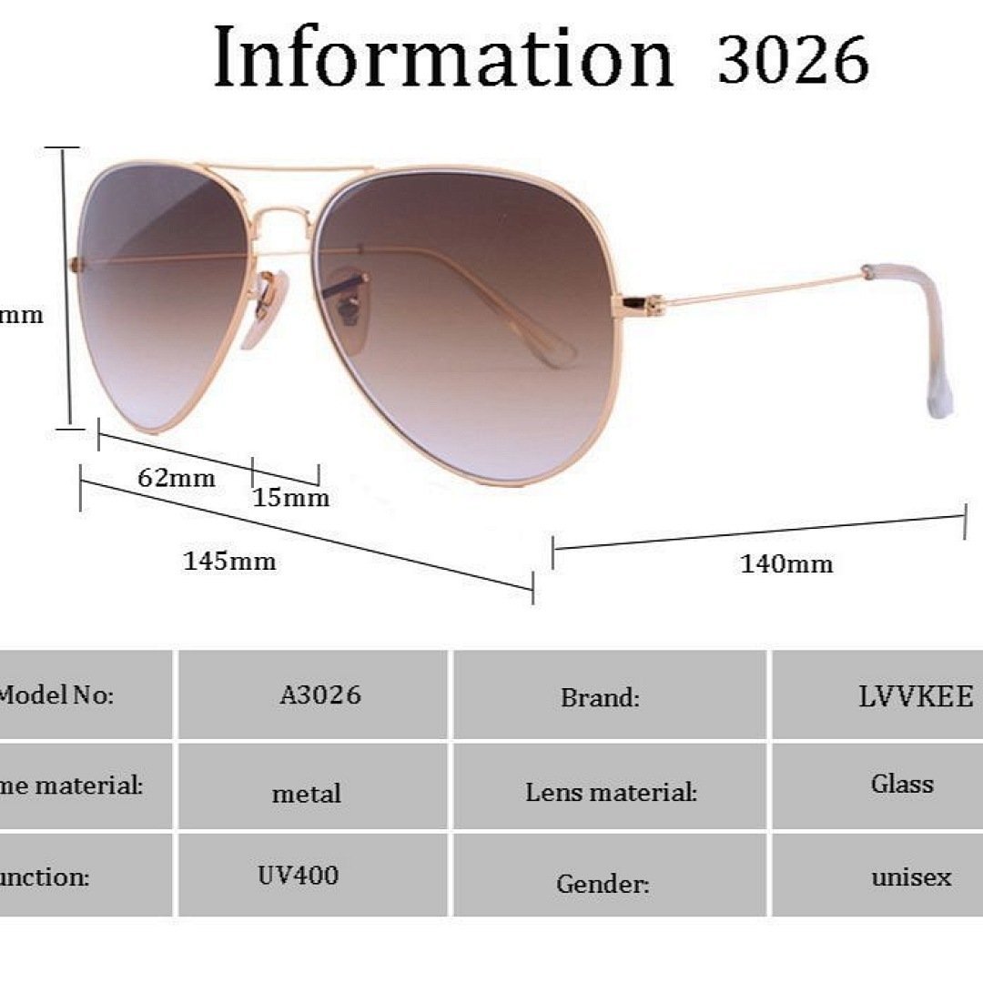 Ray-ban - Aviator Drop Sunglassess with box in 9 Colors - Image 11