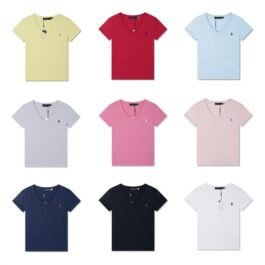 Ralph Lauren - Woman's V-neck T-Shirt in 9 Colors