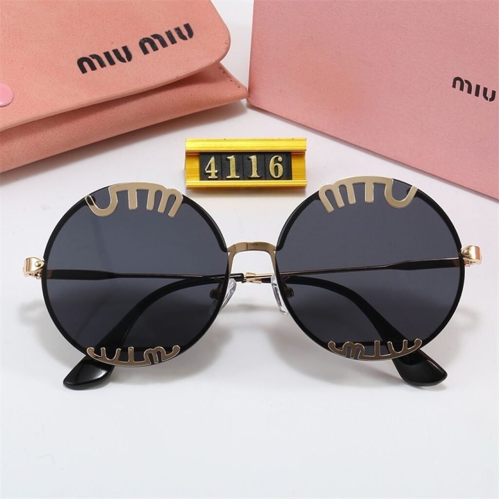 Miu Miu -  Round Logo Sunglasses in 5 Colors