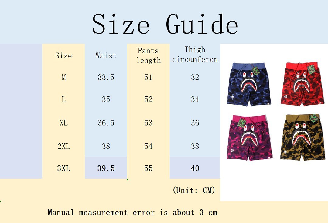 Bape - Shark Casual Shorts in 25 Designs – Bild 26