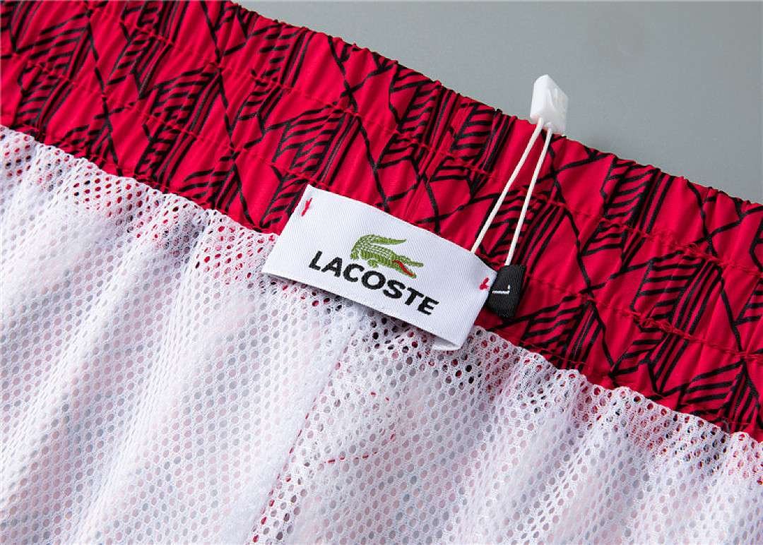 Lacoste - Men's Red Swimming Trunks - Image 13