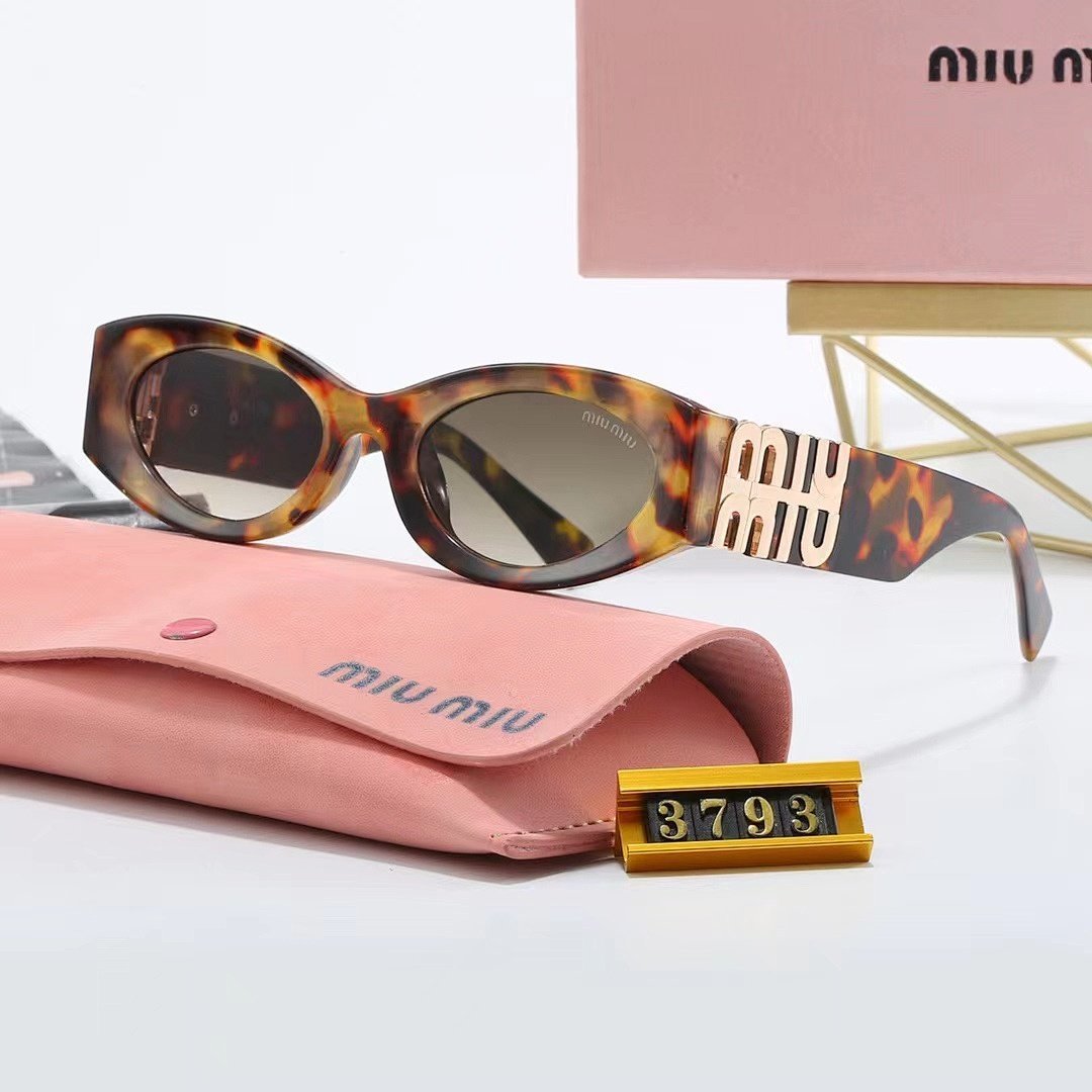Miu Miu - Oval Frame Sunglasses in 5 Colors – Image 2