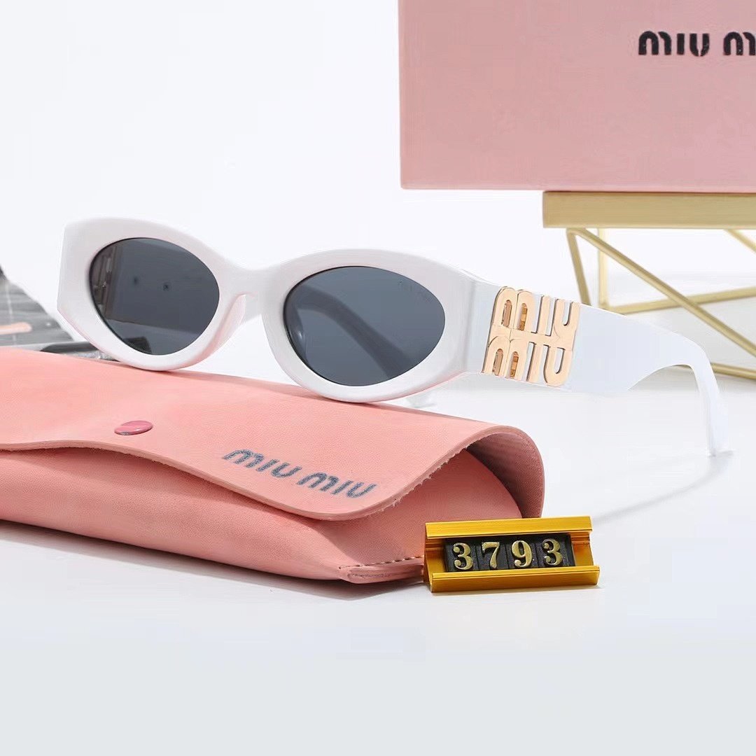 Miu Miu - Oval Frame Sunglasses in 5 Colors – Image 3