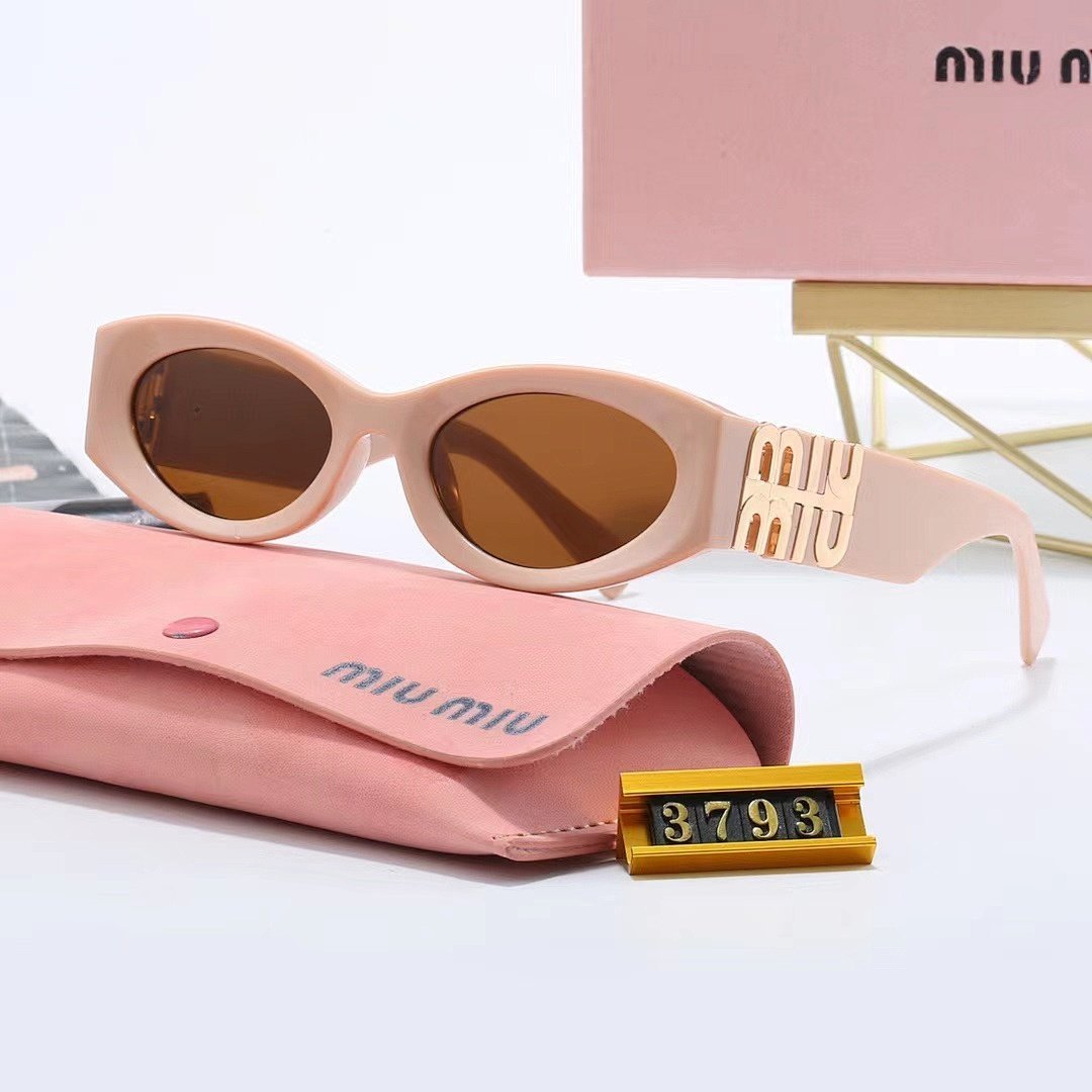 Miu Miu - Oval Frame Sunglasses in 5 Colors – Image 4