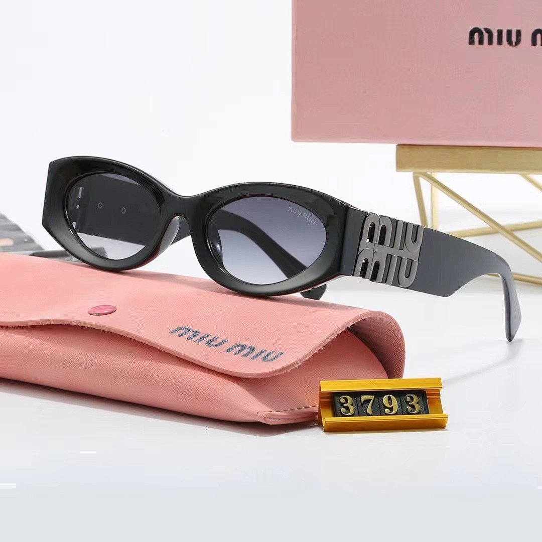 Miu Miu - Oval Frame Sunglasses in 5 Colors – Image 6