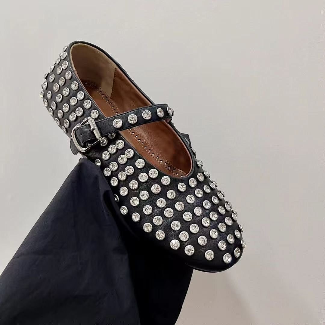 Alaïa - Strass Ballet Flats in 2 Colors - Image 3