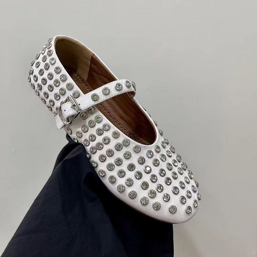 Alaïa - Strass Ballet Flats in 2 Colors - Image 4