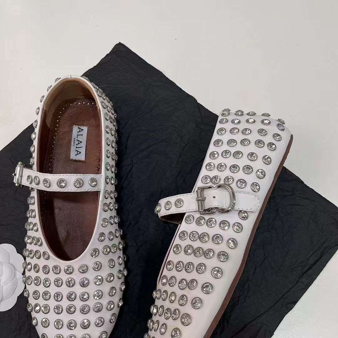 Alaïa - Strass Ballet Flats in 2 Colors - Image 5