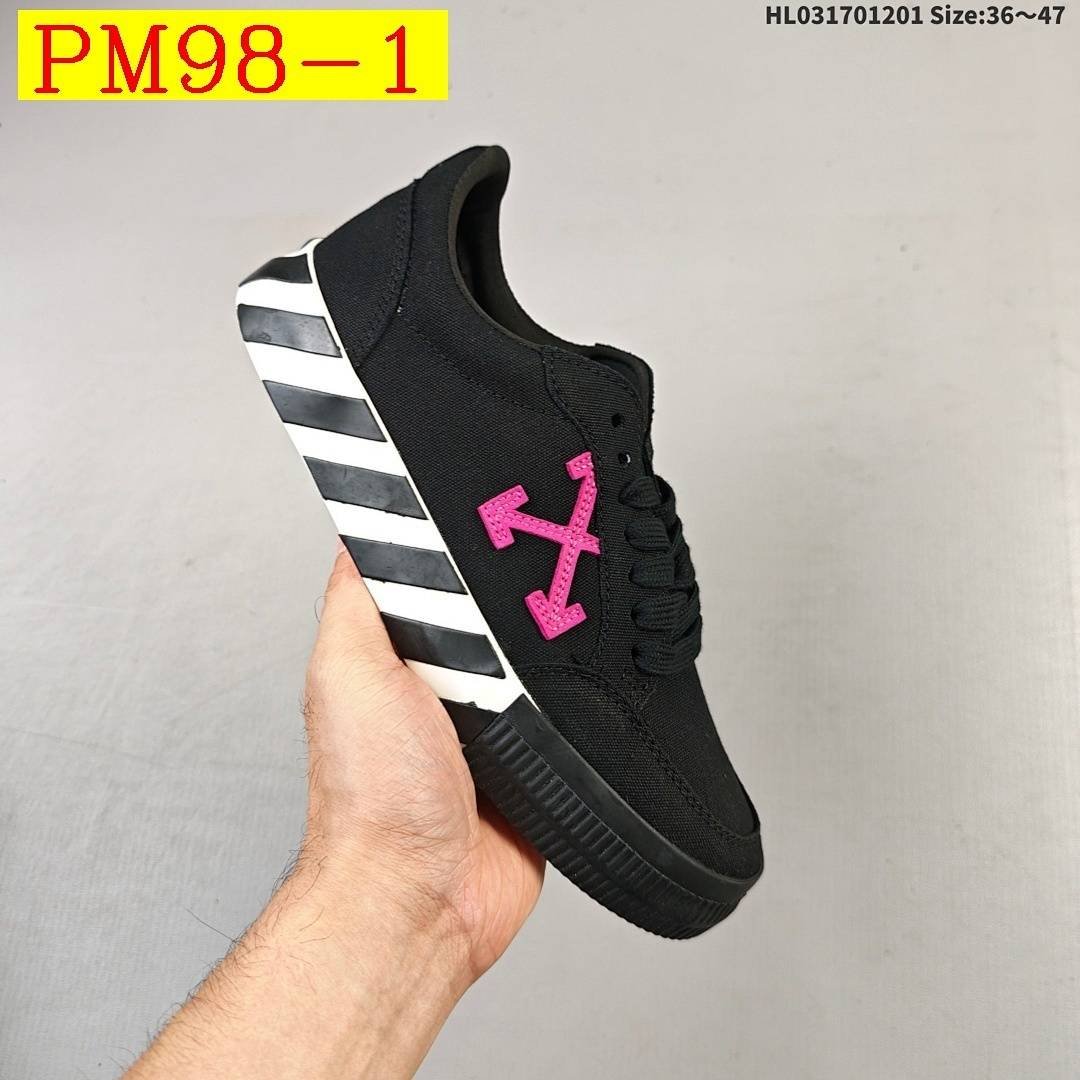 Off White - Vulcanized Striped Low Top Sneakers in 12 Colors