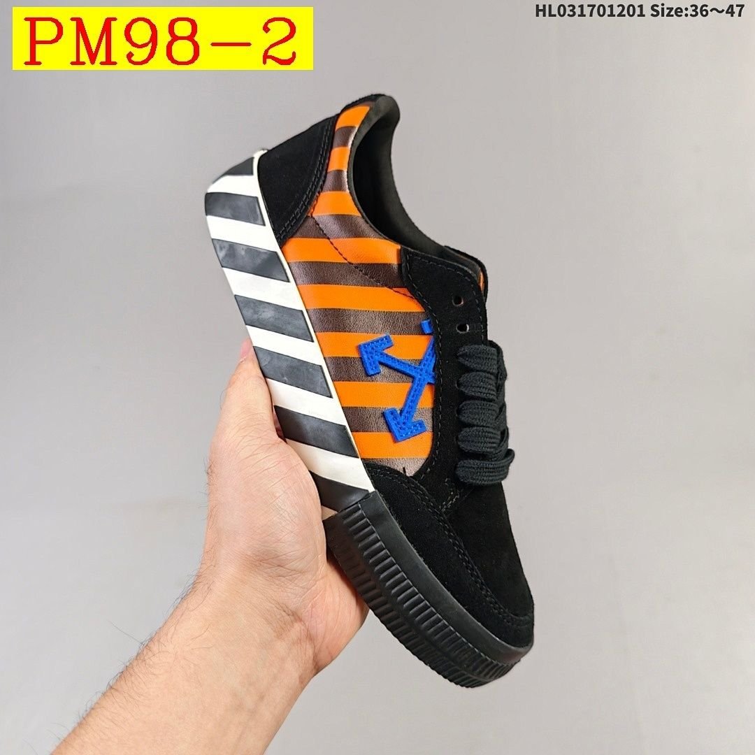 Off White - Vulcanized Striped Low Top Sneakers in 12 Colors - Imagen 2