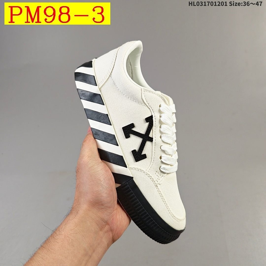 Off White - Vulcanized Striped Low Top Sneakers in 12 Colors - Imagen 3