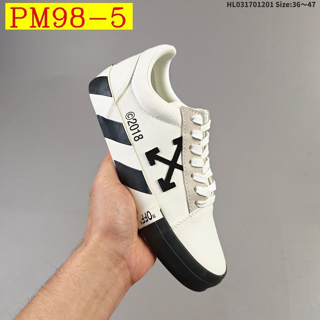 Off White - Vulcanized Striped Low Top Sneakers in 12 Colors - Imagen 5
