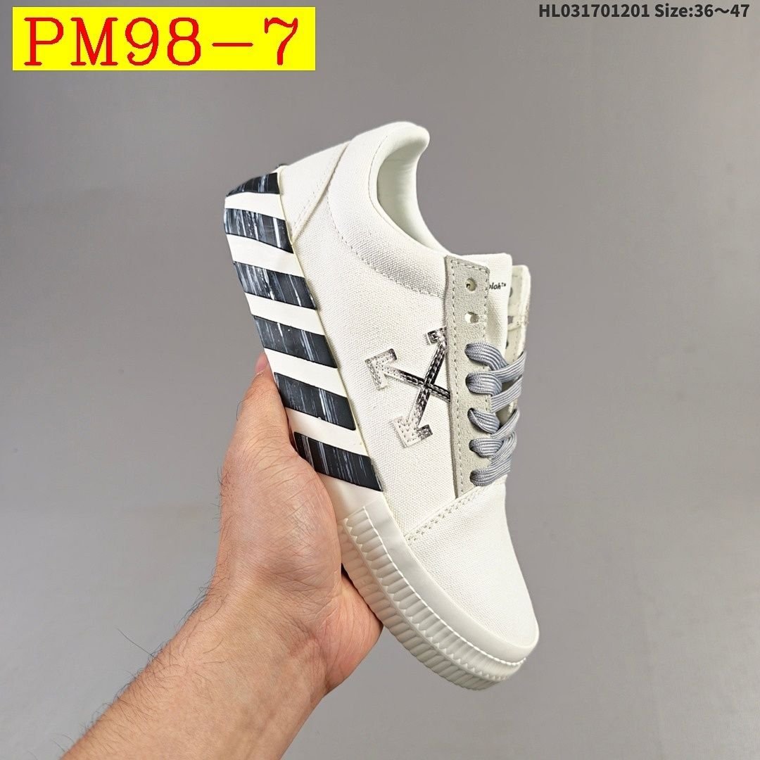 Off White - Vulcanized Striped Low Top Sneakers in 12 Colors - Imagen 7