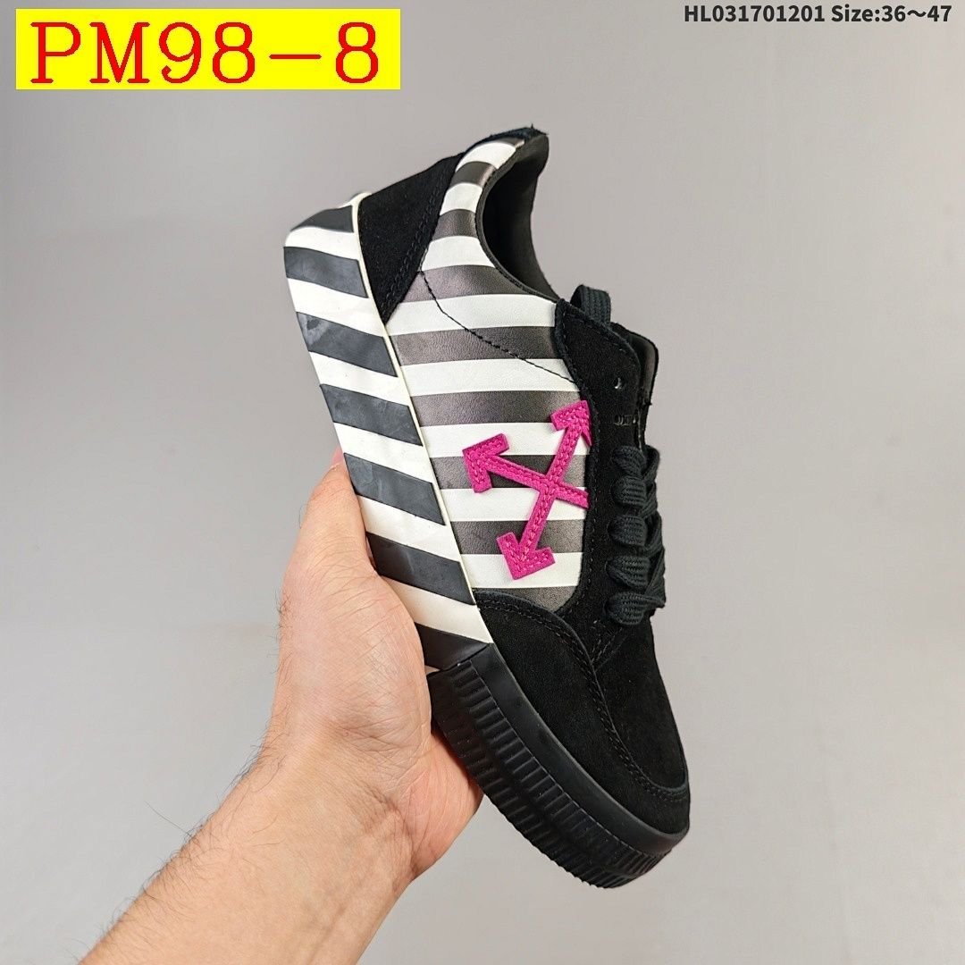 Off White - Vulcanized Striped Low Top Sneakers in 12 Colors - Imagen 8