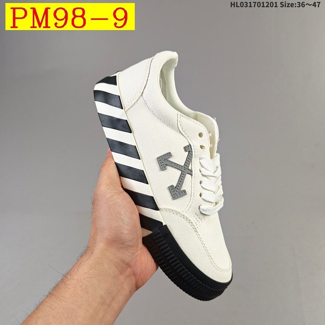 Off White - Vulcanized Striped Low Top Sneakers in 12 Colors - Imagen 9