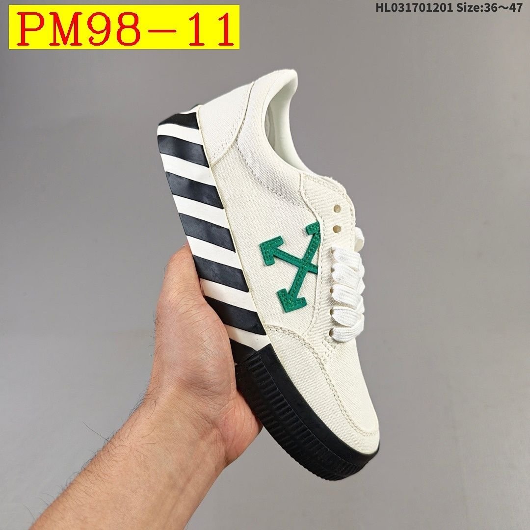 Off White - Vulcanized Striped Low Top Sneakers in 12 Colors - Imagen 11