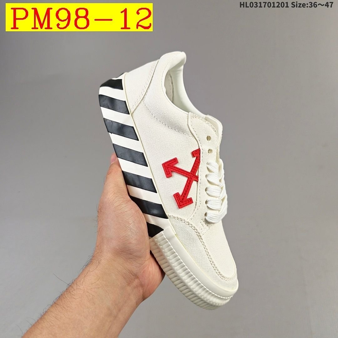 Off White - Vulcanized Striped Low Top Sneakers in 12 Colors - Imagen 12