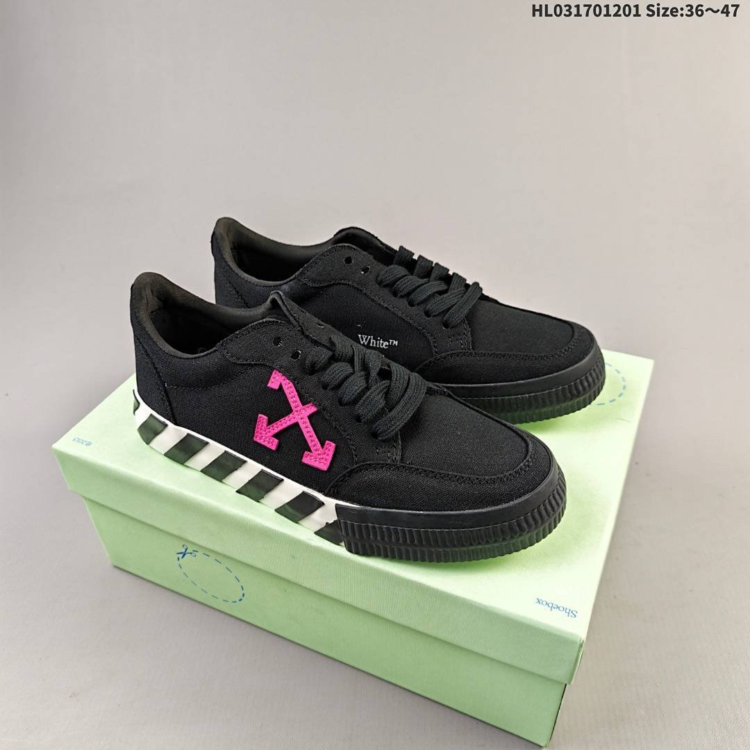 Off White - Vulcanized Striped Low Top Sneakers in 12 Colors - Imagen 13