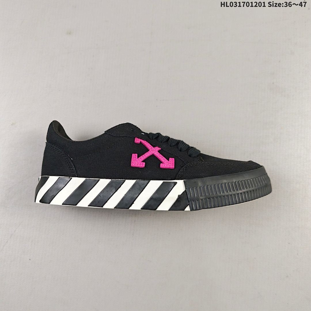 Off White - Vulcanized Striped Low Top Sneakers in 12 Colors - Imagen 18