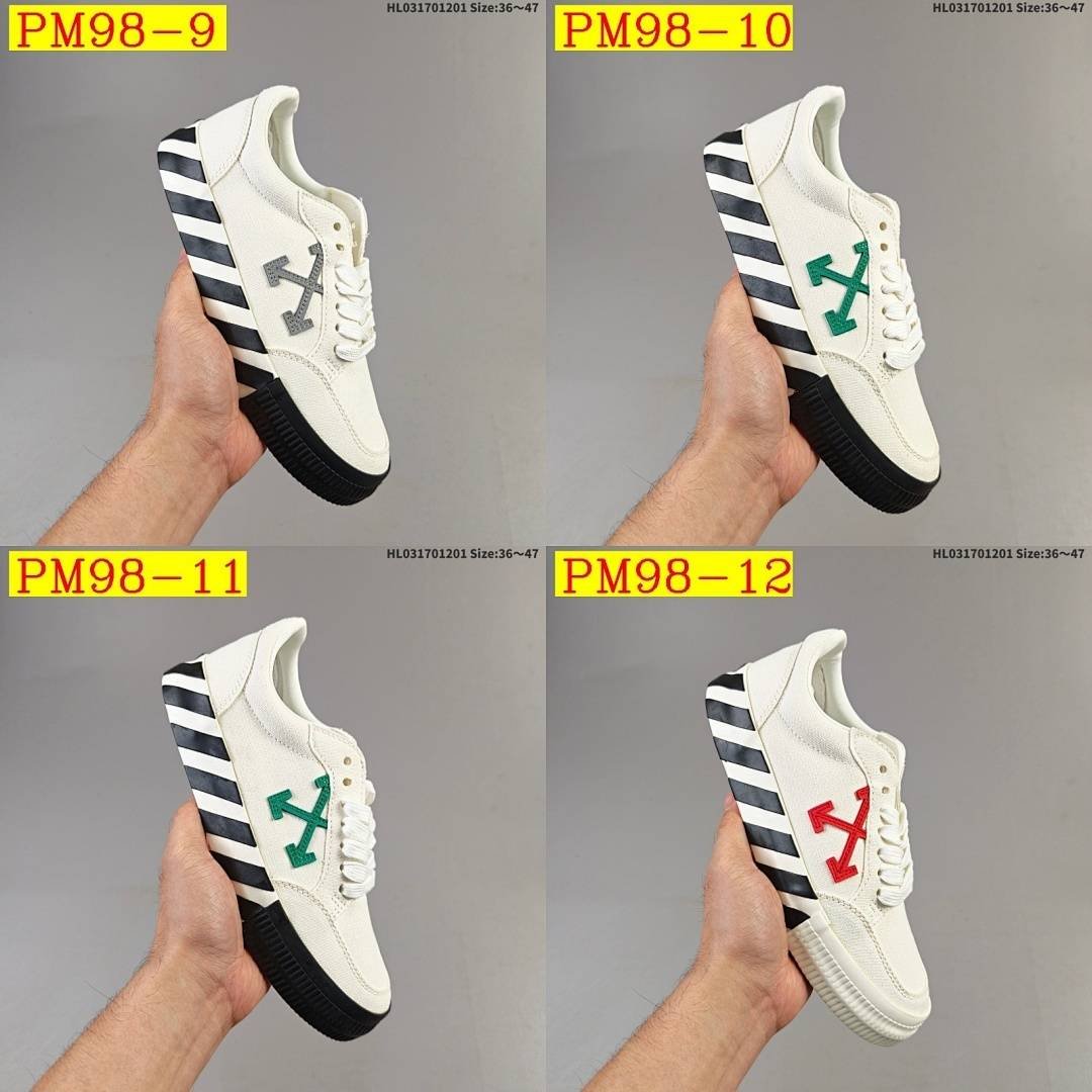 Off White - Vulcanized Striped Low Top Sneakers in 12 Colors - Imagen 25