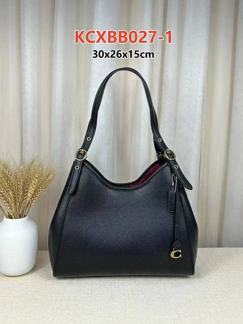 Coach - Pebbled Leather Hobo Shoulder Bag in 3 Colors