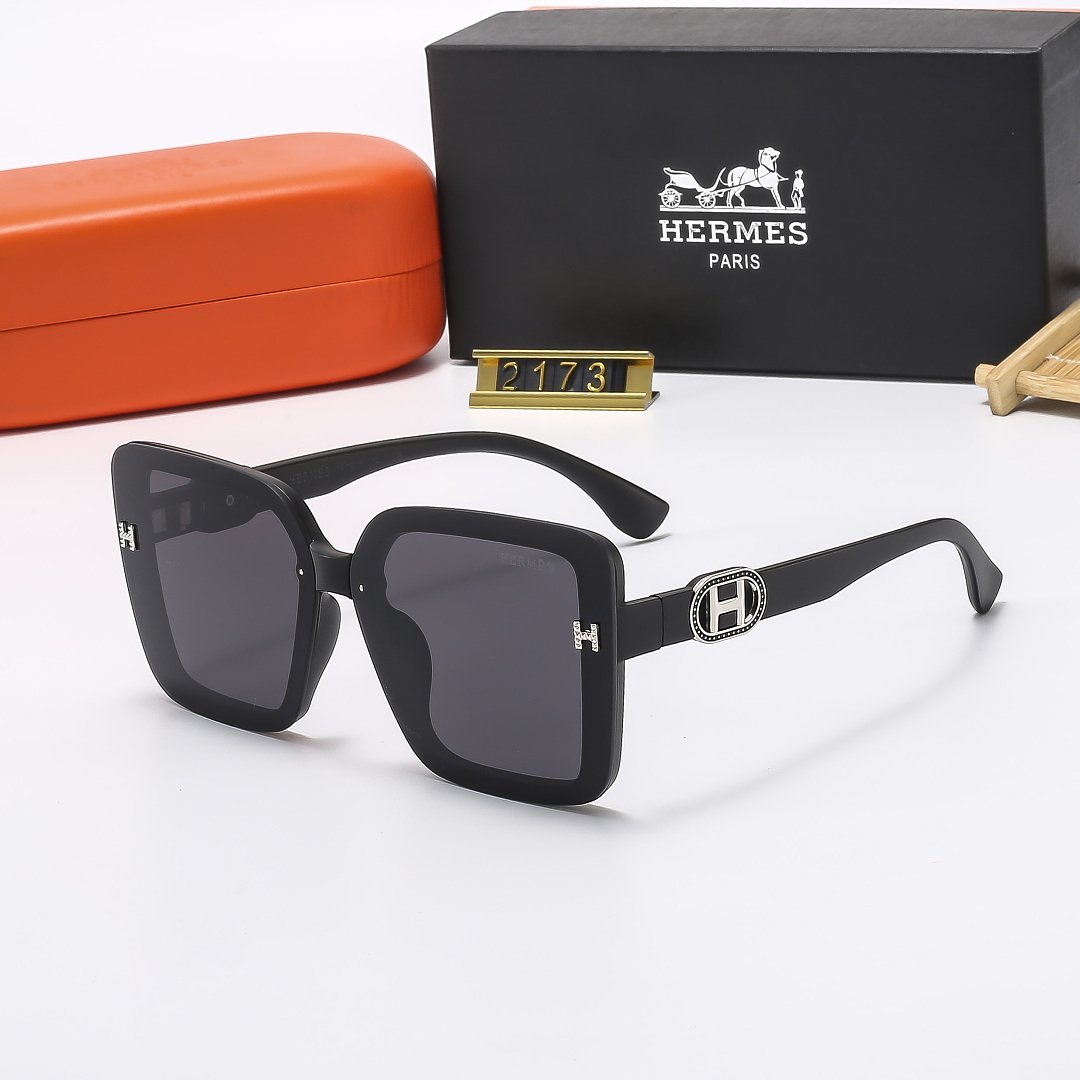 Hermes - Oversized Women's Sunglassess With Box in 4 Colors