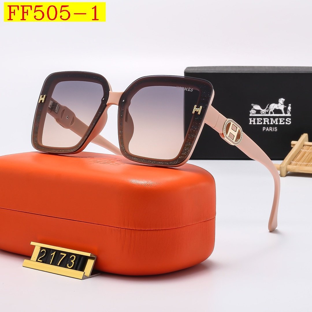 Hermes - Oversized Women's Sunglassess With Box in 4 Colors - Image 2