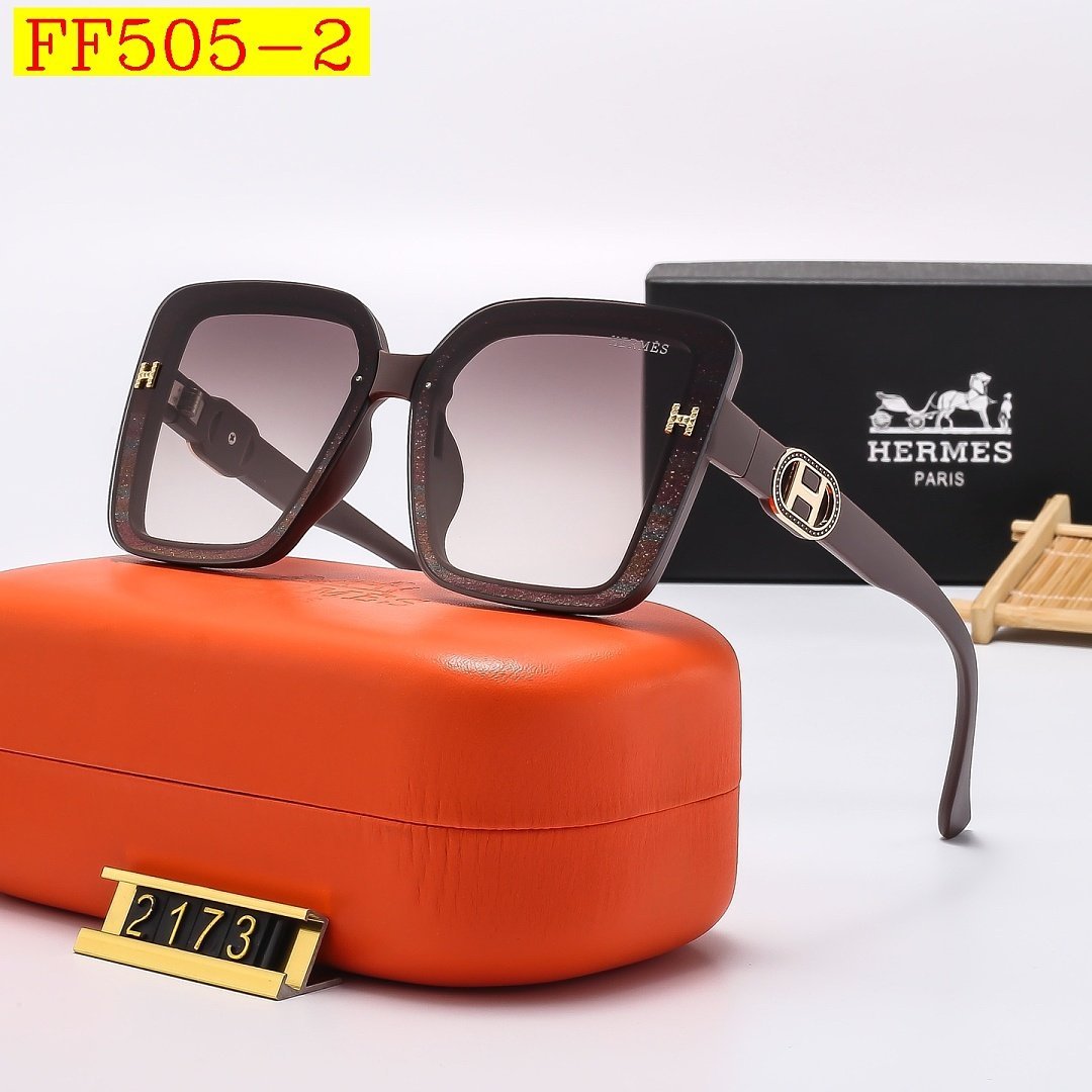 Hermes - Oversized Women's Sunglassess With Box in 4 Colors - Image 3