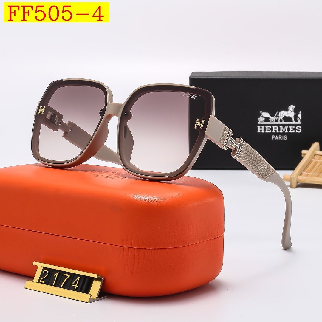 Hermes - Oversized Women's Sunglassess With Box in 4 Colors - Image 5