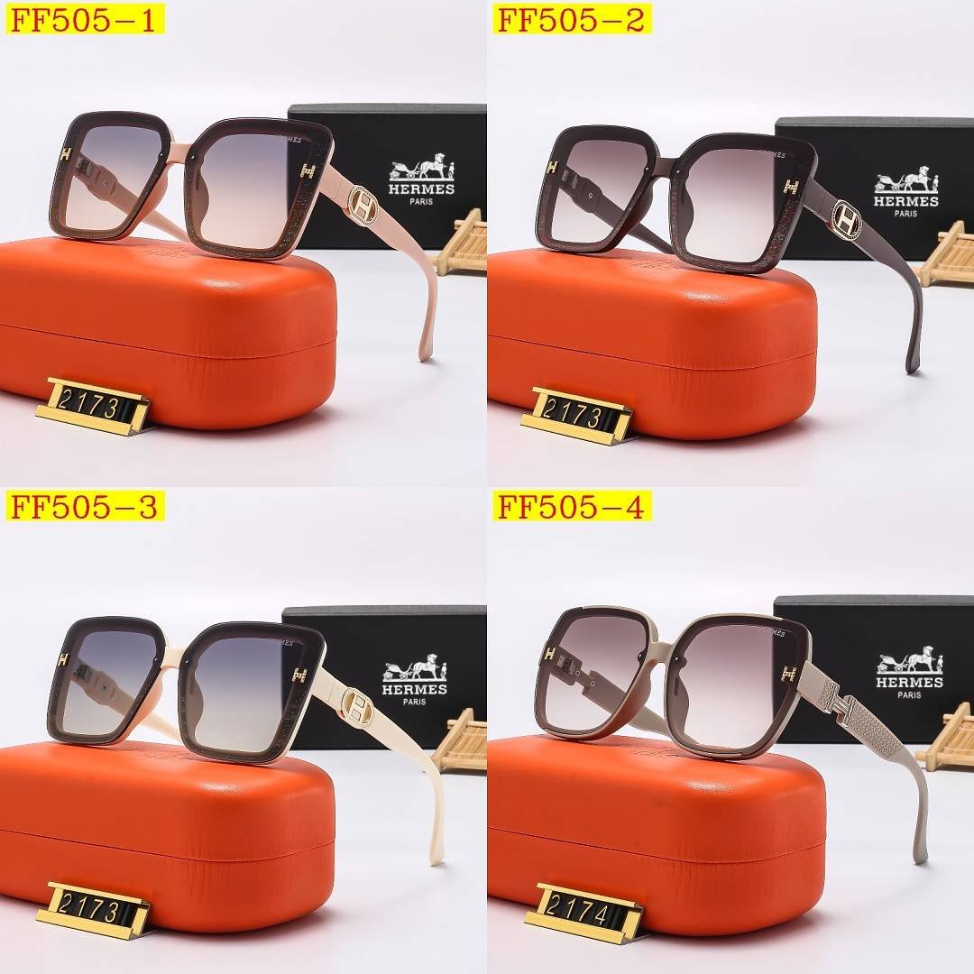 Hermes - Oversized Women's Sunglassess With Box in 4 Colors - Image 10