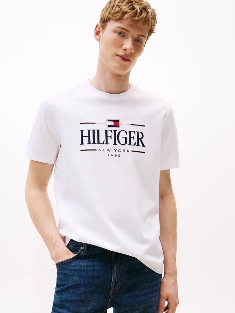 Tommy Hilfiger - T-Shirt à Col Rond en 59 Coloris